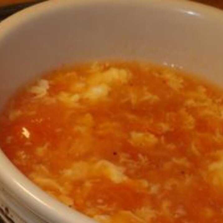 さっぱりトマトの卵スープ